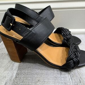 Elegant Black Women's Heeled Sandals